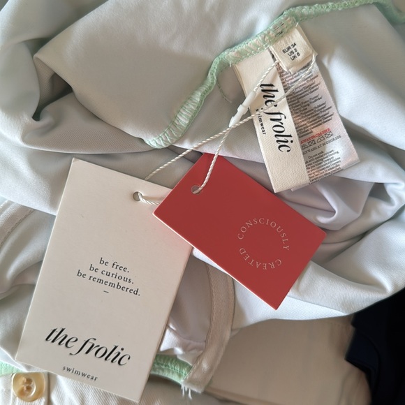 NWT ASOS The Frolic Mint Green Belted Swimsuit Size 2 - Picture 7 of 8